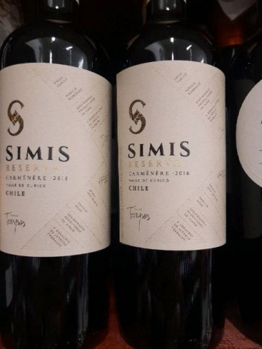 2018 Goes Simis Tempos Reserva Carménère | Vivino US