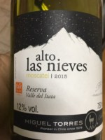 Miguel Torres Chile Alto Las Nieves Reserva Moscatel