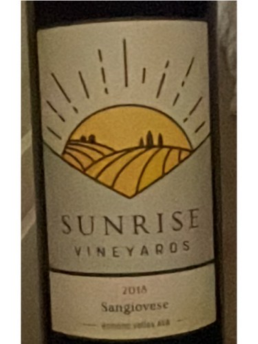 Sunrise Vineyards Sangiovese | Vivino US
