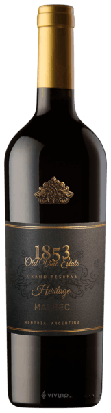 Pelleriti Priore 1853 Old Vine Estate Grand Reserve Heritage Malbec