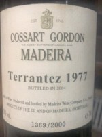 Cossart Gordon Terrantez Madeira