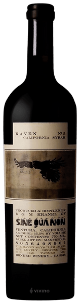 Sine Qua Non Raven Series Syrah