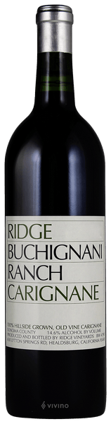 Ridge Vineyards Buchignani Ranch Carignane