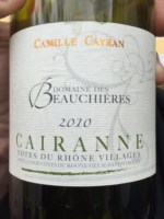 Camille Cayran Domaine des Beauchieres Cairanne Blanc
