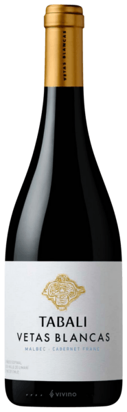 Vinho Tabali Branco Seco Chile Vetas Blancas Cabernet Franc, Malbec 2018 750ml