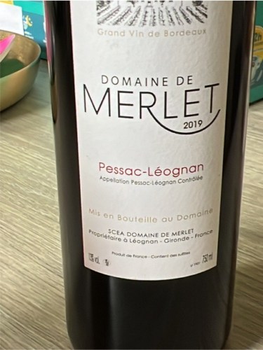 Domaine de Merlet Pessac-Léognan | Vivino France