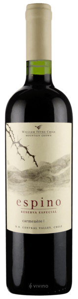 Vinho William Fevre Tinto Seco Chile Espino Reserva Especial Carménère 2019 750ml