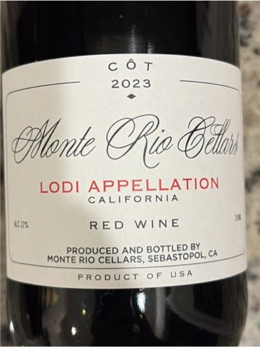 Monte Rio Cellars Côt | Vivino English
