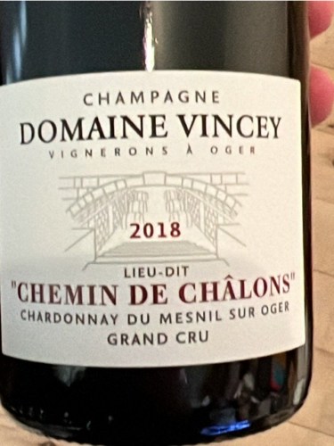 Domaine Vincey Chemin de Chalons 2020 de Domaine Champagne du