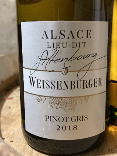 Weissenburger Alsace Lieu-Dit Altenbourg Weissenburger Pinot Gris ...