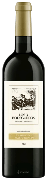 Vinho Los 3 Bodegueiros Tinto Seco Argentina Cabernet Sauvignon 750ml