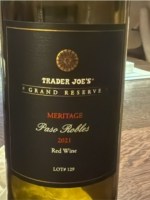 Trader Joe's Grand Reserve Lot # 129 Meritage