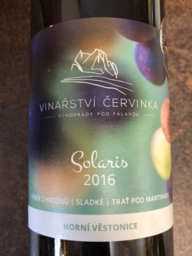 Vinařství Červinka Solaris Výběr z Hroznů Sladké | Vivino Canada