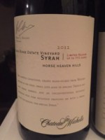 Chateau Ste. Michelle Limited Release Canoe Ridge Estate Vineyard Syrah