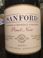 Sanford Sanford & Benedict Vineyard Block 5 Pinot Noir