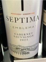 Vinho Séptima Tinto Seco Argentina Emblema Cabernet Sauvignon 2024 750ml
