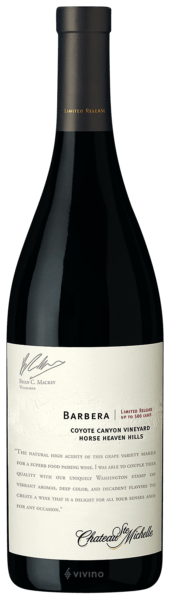 Chateau Ste. Michelle Limited Release Coyote Canyon Vineyard Barbera