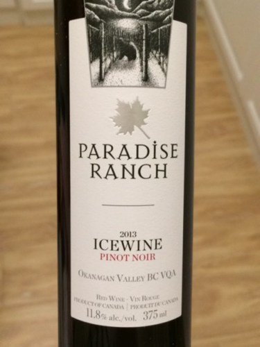 Paradise Ranch Pinot Noir Icewine | Vivino English