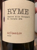 Ryme Camino Alto Vineyard Aglianico