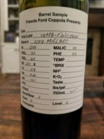 Francis Ford Coppola Winery Barrel Sample Malbec