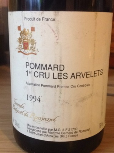 Vicomte Bernard de Romanet Pommard 1er Cru 'Les Arvelets' | Vivino