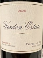 Verdon Estate Blueline Vineyards Reserve No.3 Proprietary Red
