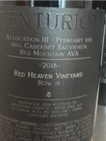 Barnard Griffin Centurion Allocation III Red Heaven Vineyard Row 18 Cabernet Sauvignon