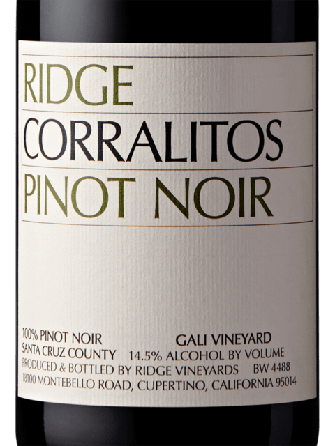 ワイン RIDGE CORRALITOS PINOT NOIR 2018 750ml 2018 Corralitos Ridge Vineyards Pinot Noir - CellarTracker