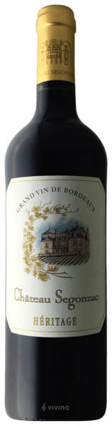 Château Segonzac Héritage Bordeaux Supérieur | Vivino Português