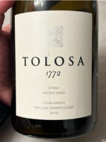 Tolosa 1772 Pacific Wind Edna Ranch Syrah
