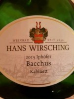 Hans Wirsching Iphöfer Bacchus Kabinett