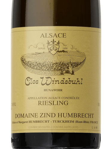 2019 Domaine Zind Humbrecht Riesling Alsace Clos Windsbuhl | Vivino US