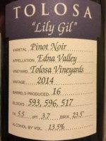 Tolosa Lily Gil Pinot Noir