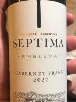 Vinho Séptima Tinto Seco Argentina Emblema Cabernet Franc 2024 750ml
