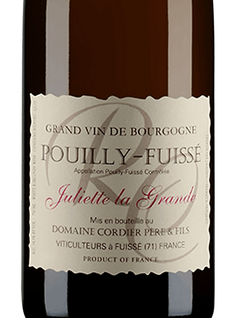 Domaine Cordier Père & Fils Juliette la Grande Pouilly-Fuissé