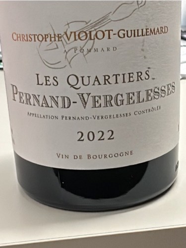 Christophe Violot-Guillemard Pernand-Vergelesses 1er Cru 'Les Quartiers ...