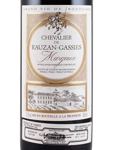 Château Rauzan-Gassies Chevalier de Rauzan-Gassies Margaux