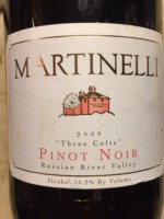 Martinelli Three Colts Vineyard Pinot Noir