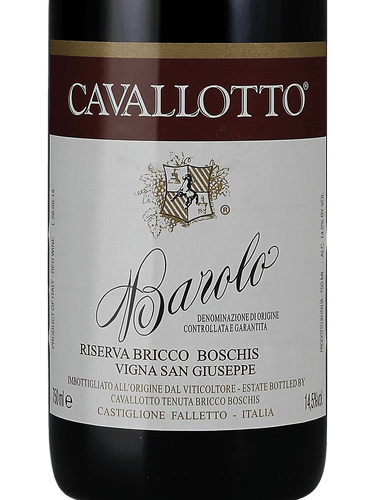 Cavallotto Barolo Riserva Bricco Boschis Vigna San Giuseppe