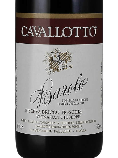 ワイン CAVALLOTTO Barolo Bricco Boschis 2012 Cavallotto Barolo Riserva Bricco Boschis Vigna San Giuseppe