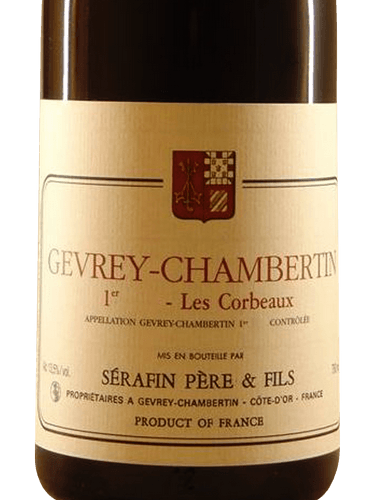 ワイン Serafin Pere&Fils Gevrey-Chambertin 1987 Serafin Père & Fils Gevrey-Chambertin 1er Cru 'Les Corbeaux