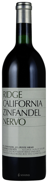 Ridge Vineyards Nervo Zinfandel