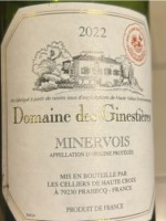Les Celliers de Haute Croix Domaine des Ginestieres Minervois