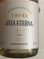 Espumante Vita Eterna Branco Extra Brut Brasil Chardonnay, Pinot Noir 2020 750ml