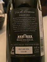 Boschendal Vin de Memoire Syrah