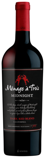 Vinho Ménage à Trois Tinto Seco Estados Unidos Midnight Dark Red Blend 2023 750ml