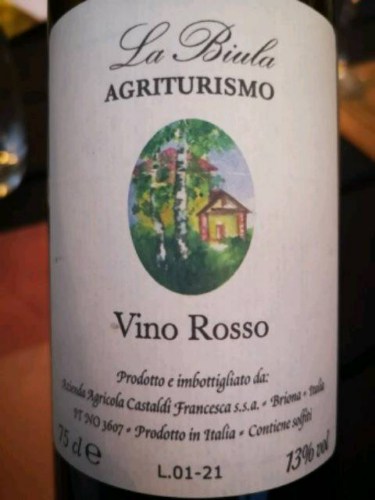 Castaldi Francesca Agriturismo La Biula Rosso | Vivino Australia