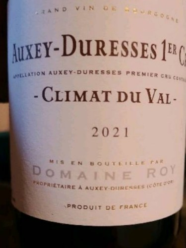 Roy Auxey-Duresses 1er Cru 'Climat du Val' | Vivino English