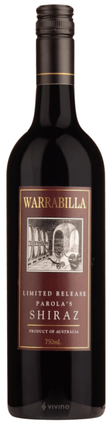 Warrabilla Parola's Limited Release Shiraz