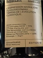 Ruinart Édition 19 Blanc Singulier Brut Nature Champagne